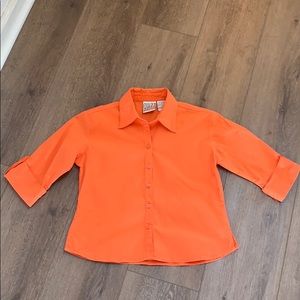 Orange Button Down Shirt (Girls)